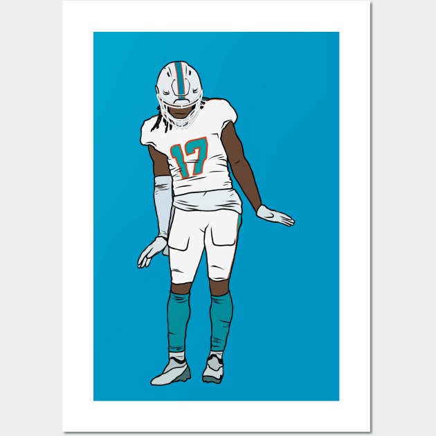 Jaylen Waddle Celebration Wall Art by rattraptees